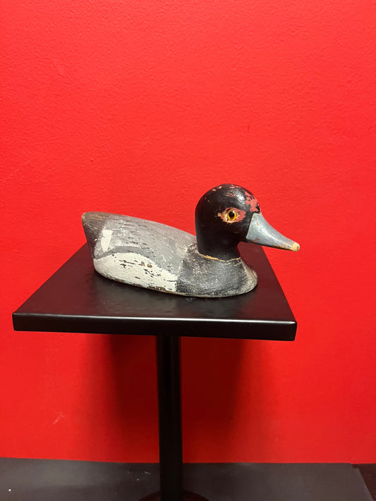 Wonderful 8 inch long antique Canadian salesman sample duck decoy   Very rare and very cool  great value