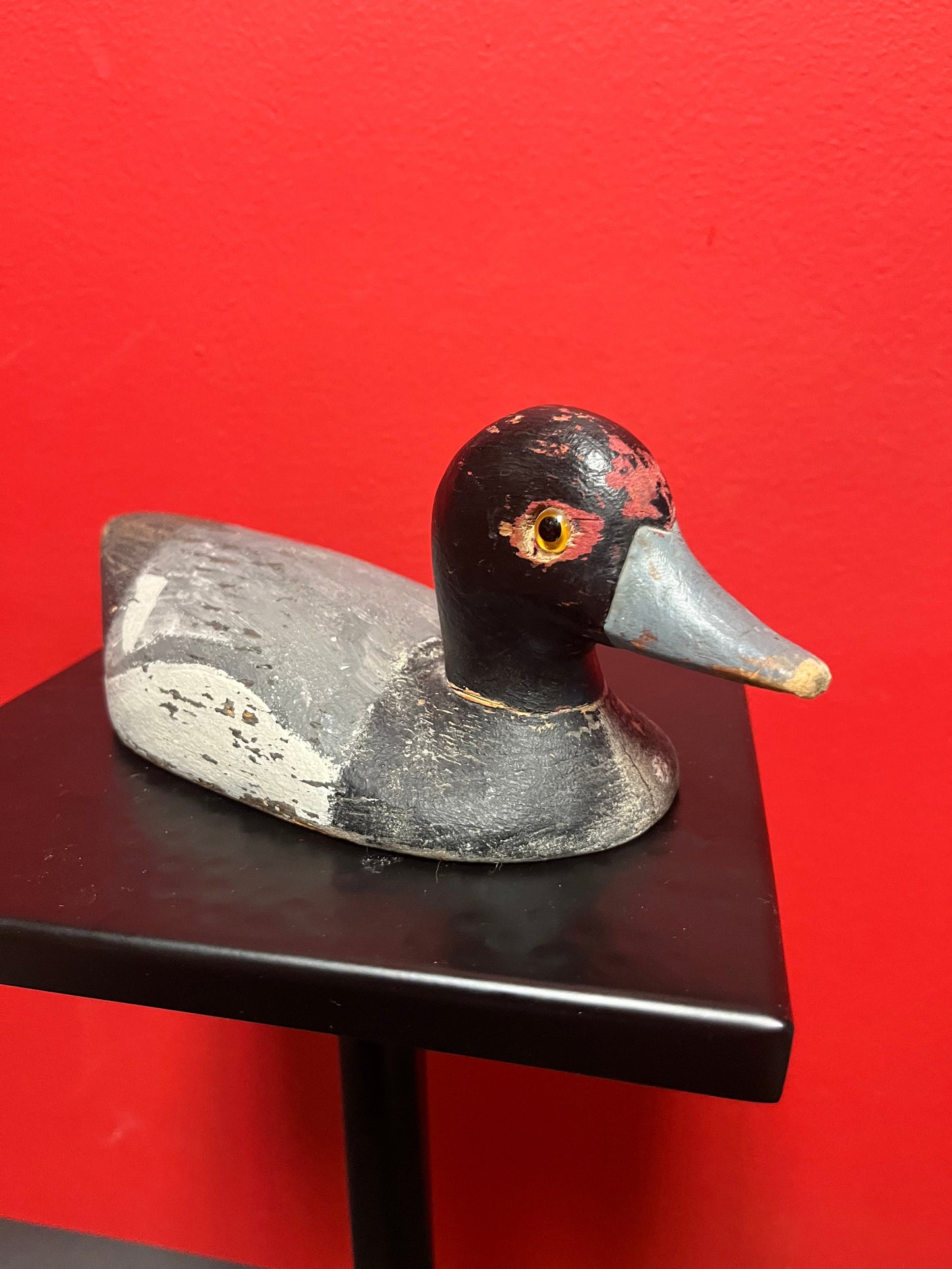 Wonderful 8 inch long antique Canadian salesman sample duck decoy   Very rare and very cool  great value