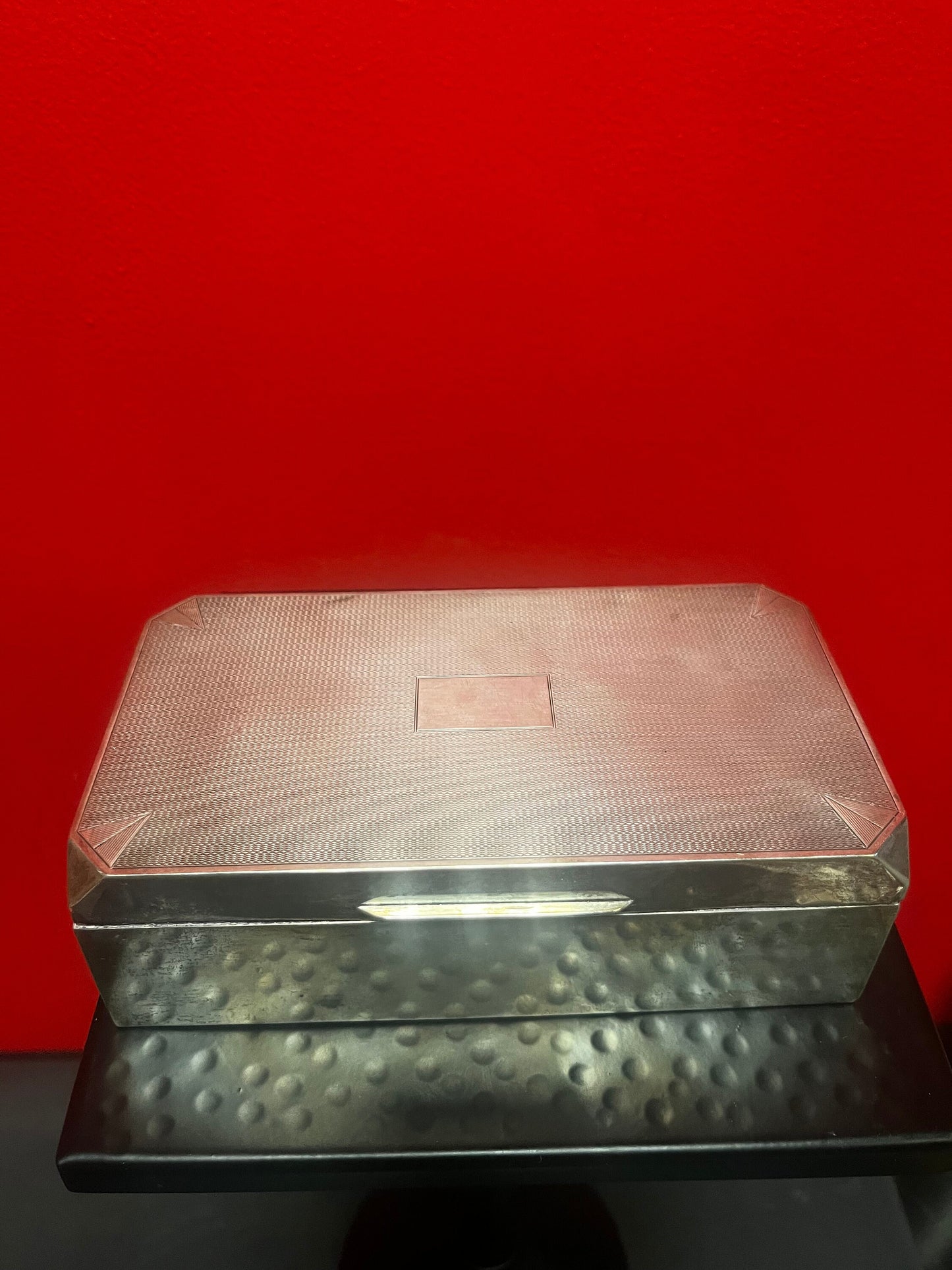 Lovely English antique sterling silver 7 x 4 x 2 high cigarette or jewellery box wonderful condition