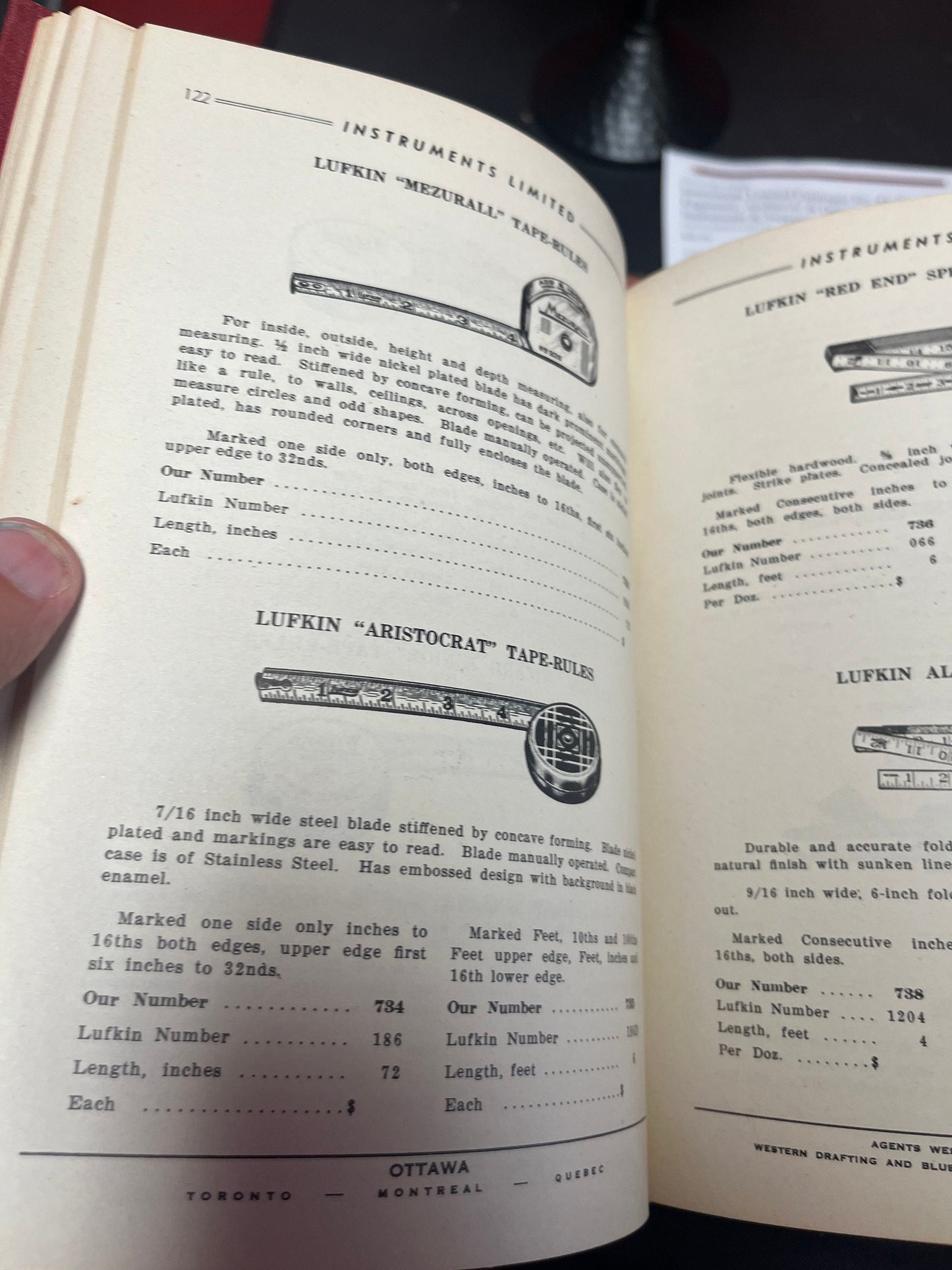 Very cool instruments limited catalogue number 47 surveyors engineers book  so 1940s in Ottawa Canada  324 pages pretty good condition