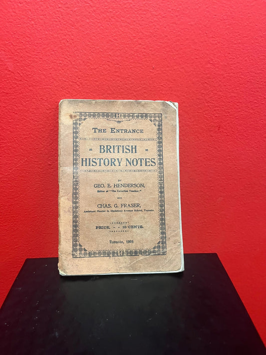 Small British history notes book from 1908   good antique condition