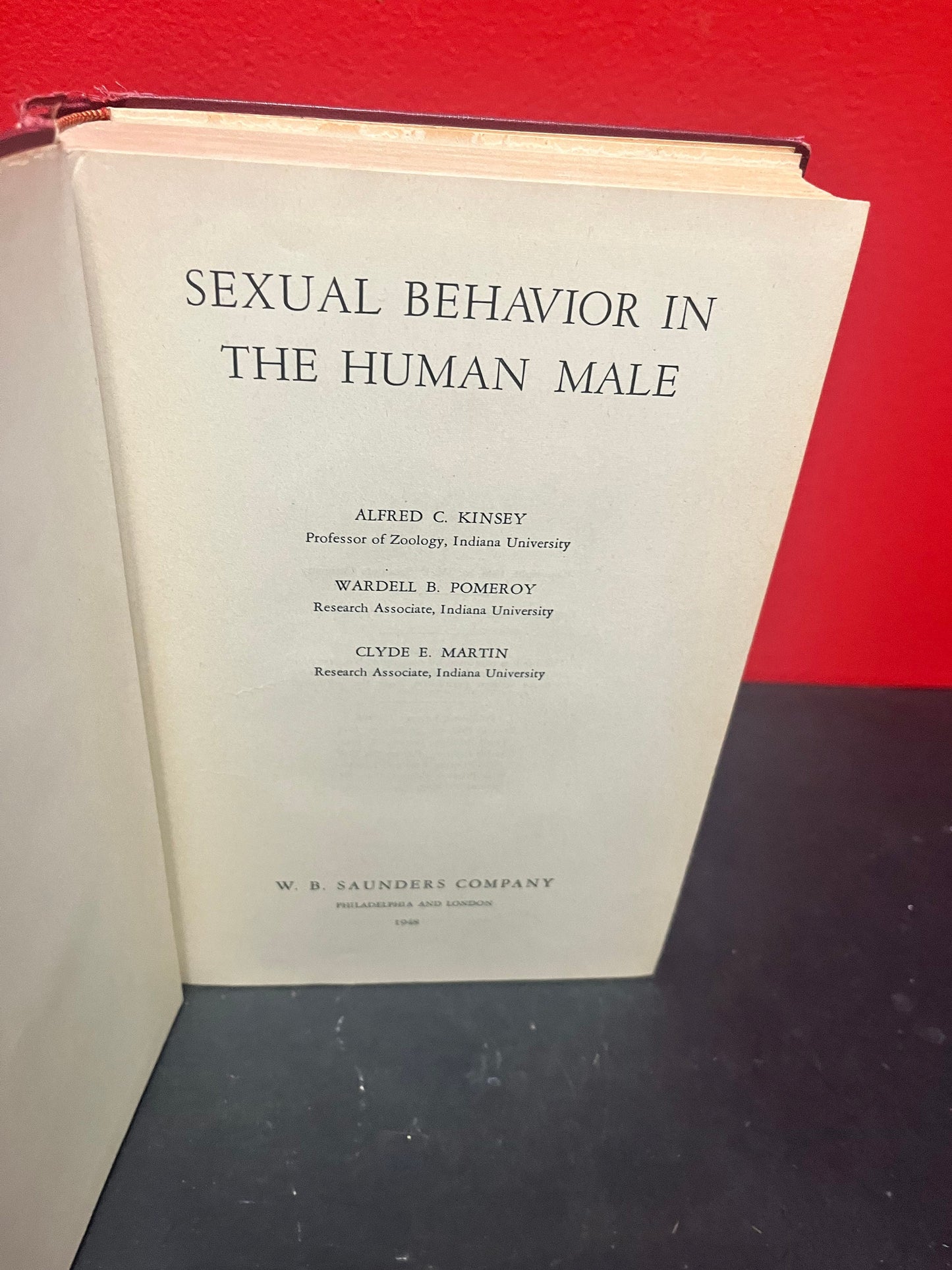 Sexual behaviour in the human male book  1948 804 pages  good condition - great gift