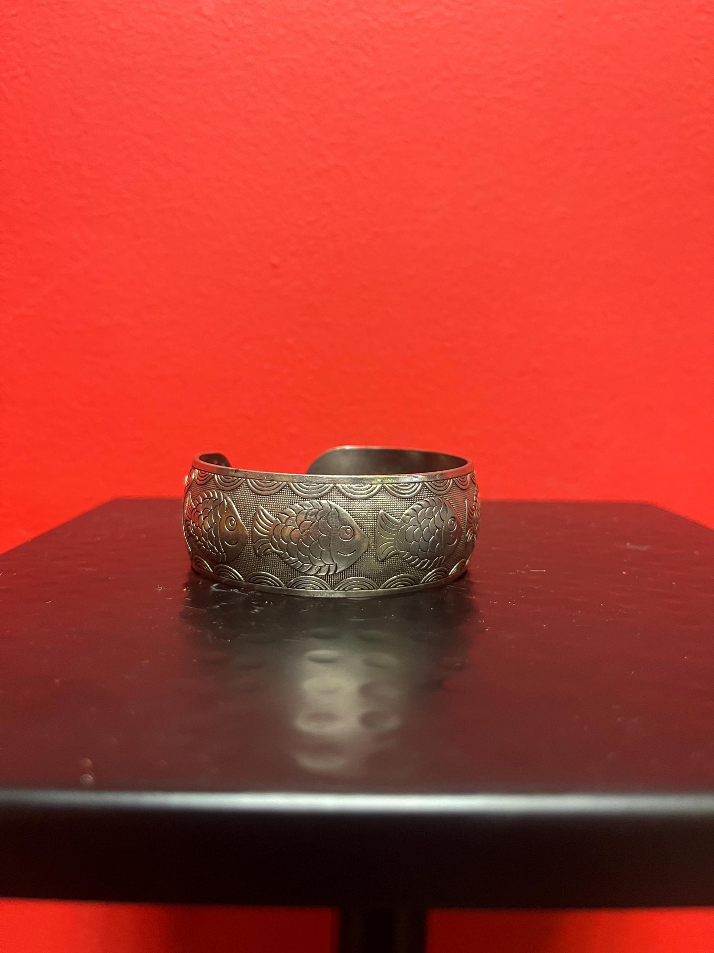 2 1/2 inch wide untested silver fish Cuff