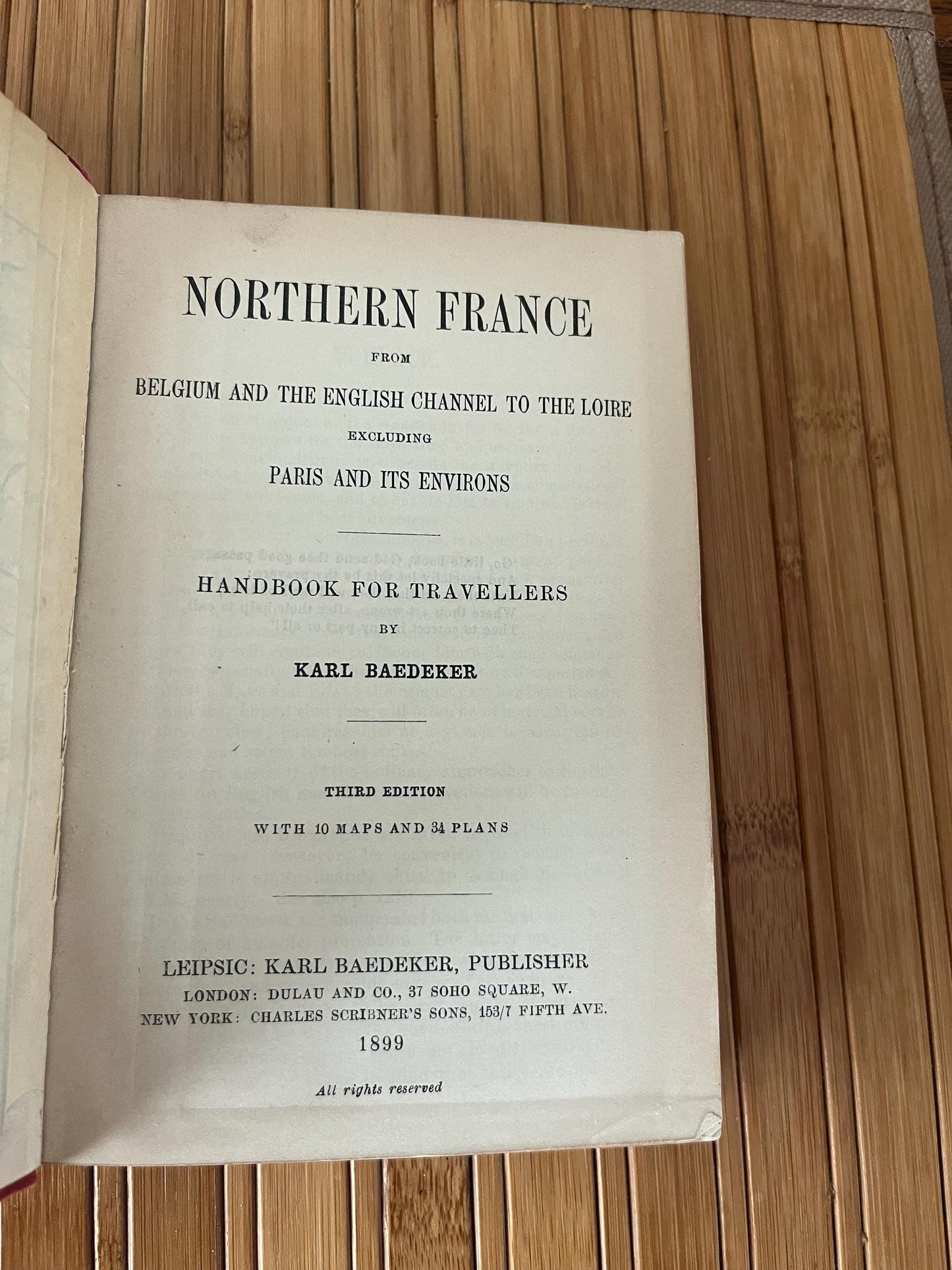 7 Amazing Baedekers Europe travel books with fold out maps  good condition - 1899 to 1910  wow