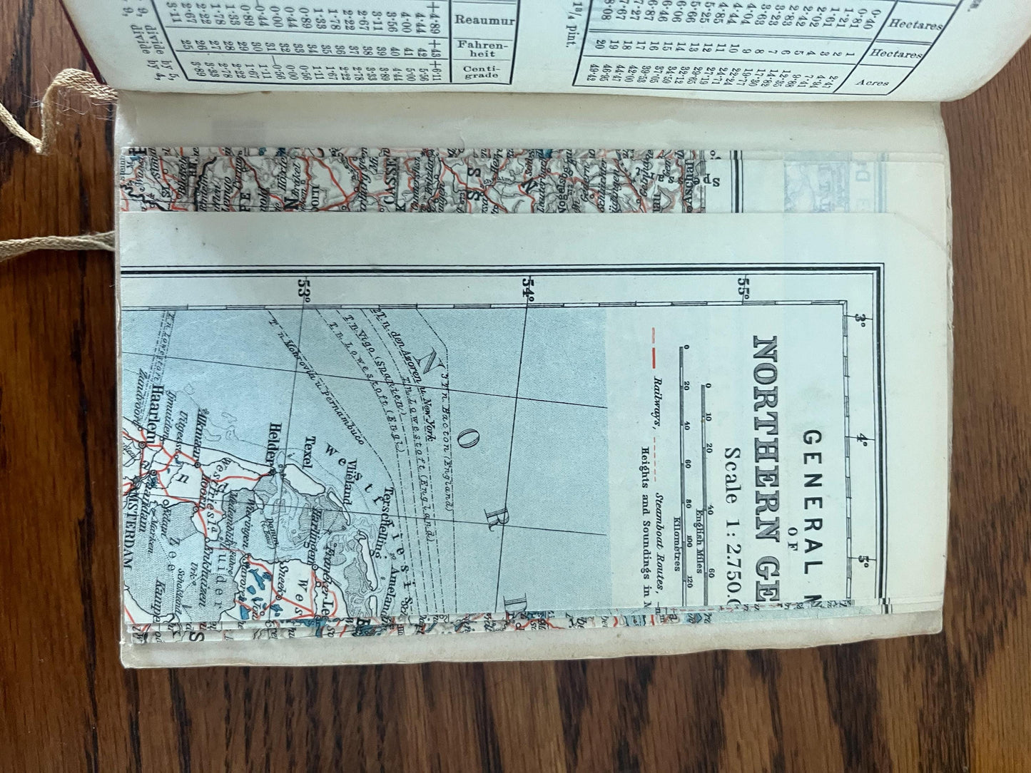 Amazing Baedekers Europe travel book northern Germany with fold  out maps  good condition - 1925   wow