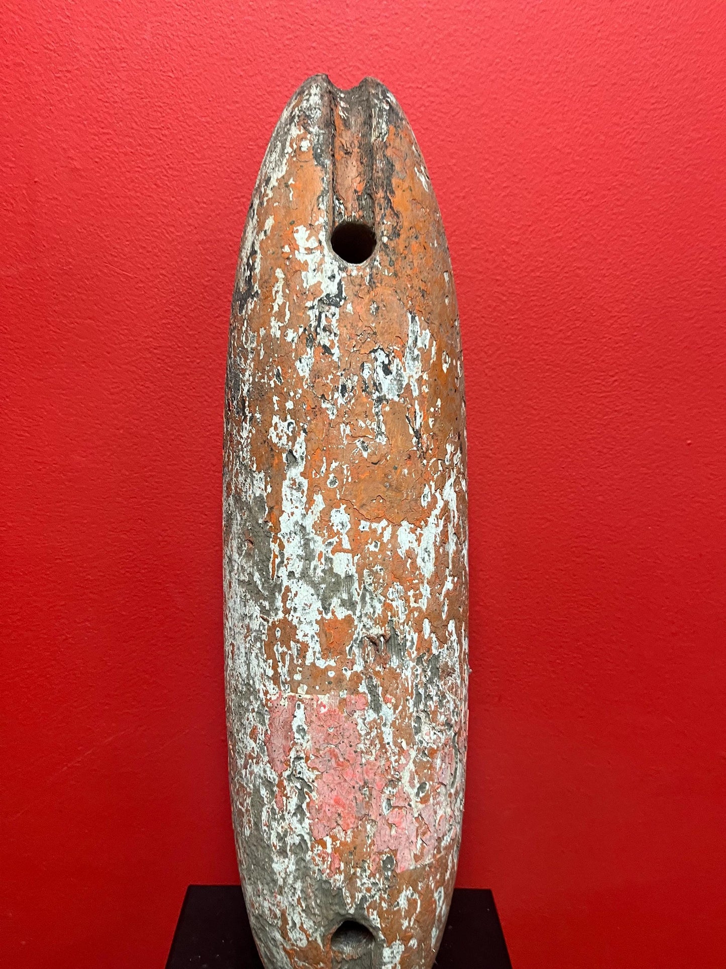 Fantastic 18 inch tall fishing buoy with amazing patina  great decor