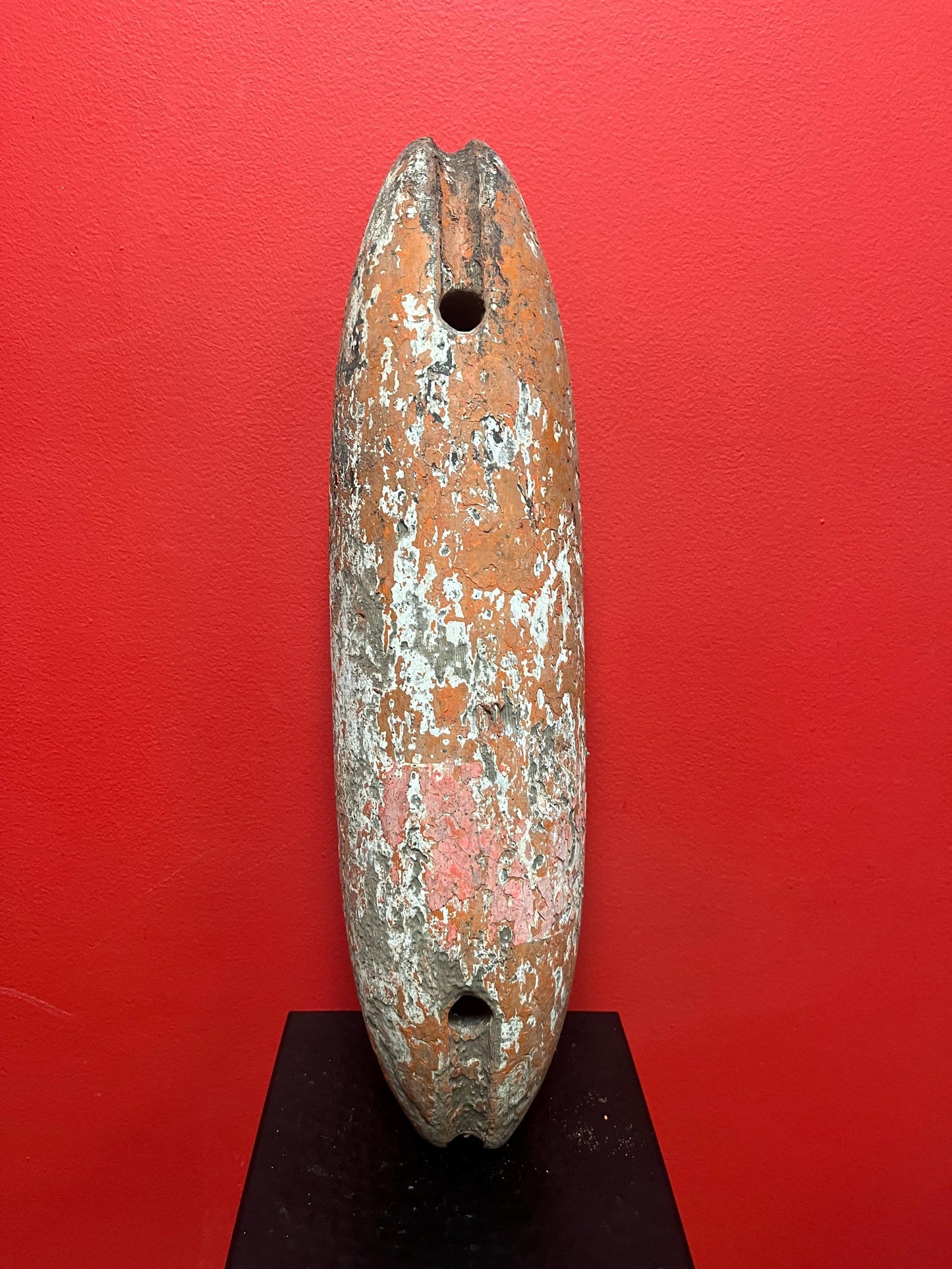 Fantastic 18 inch tall fishing buoy with amazing patina  great decor