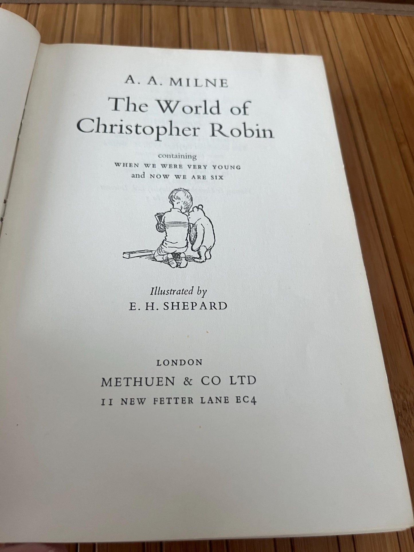 The world of Christopher Robin by AA Milne  good condition  243 pages  great gift  1958 edition