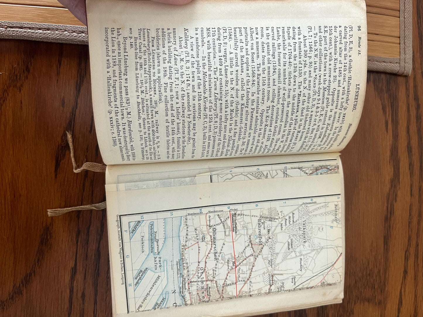 Amazing Baedekers Europe travel book northern Germany with fold  out maps  good condition - 1925   wow