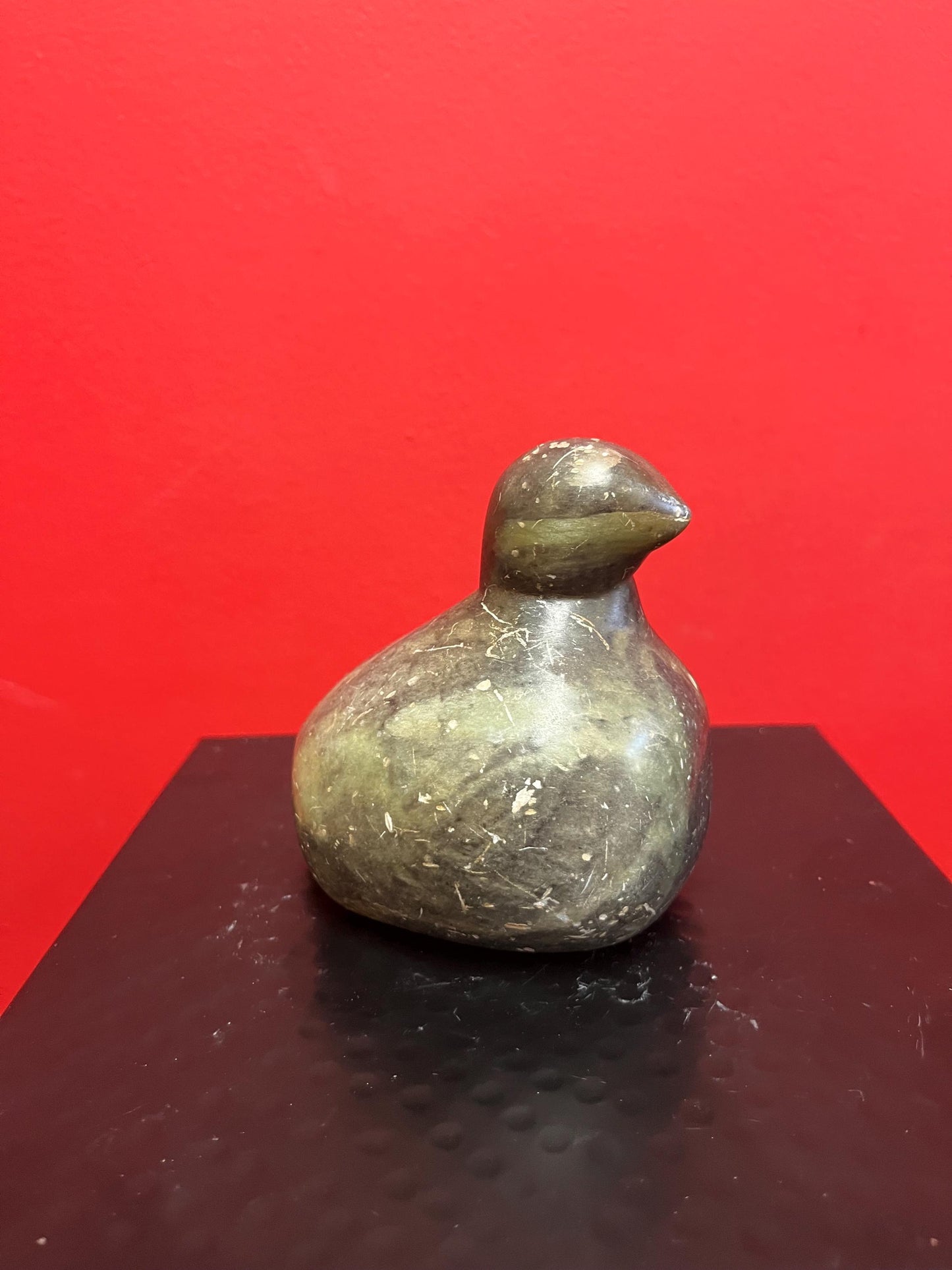 Lovely indigenous Inuit 4 inch high soapstone bird