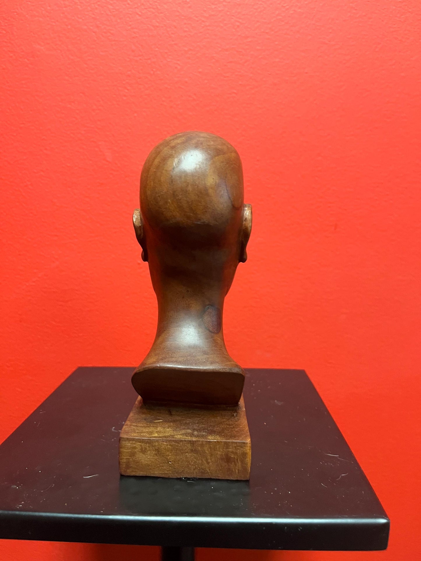 Beautiful 7 inch tall wonderfully carved statue of an African mans head  simple and elegant