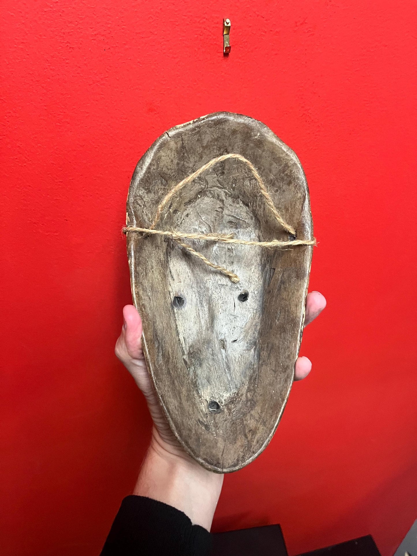 10 x 5 inch fabulous 1950s African Tanzanian artefact mask  Great condition and wonderful patina  From important collection -wow