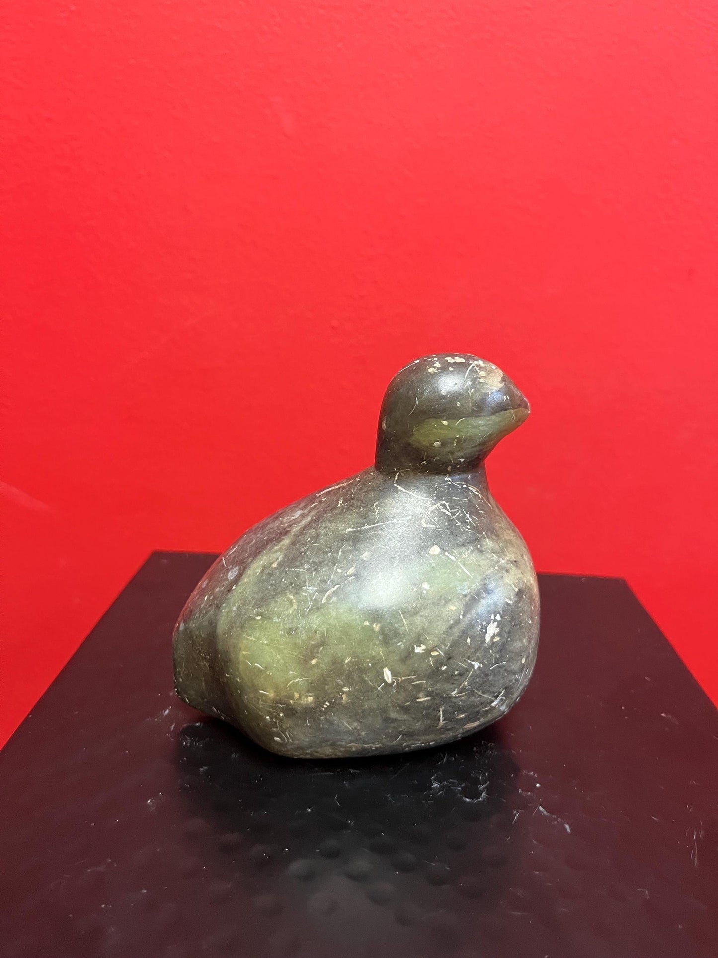 Lovely indigenous Inuit 4 inch high soapstone bird