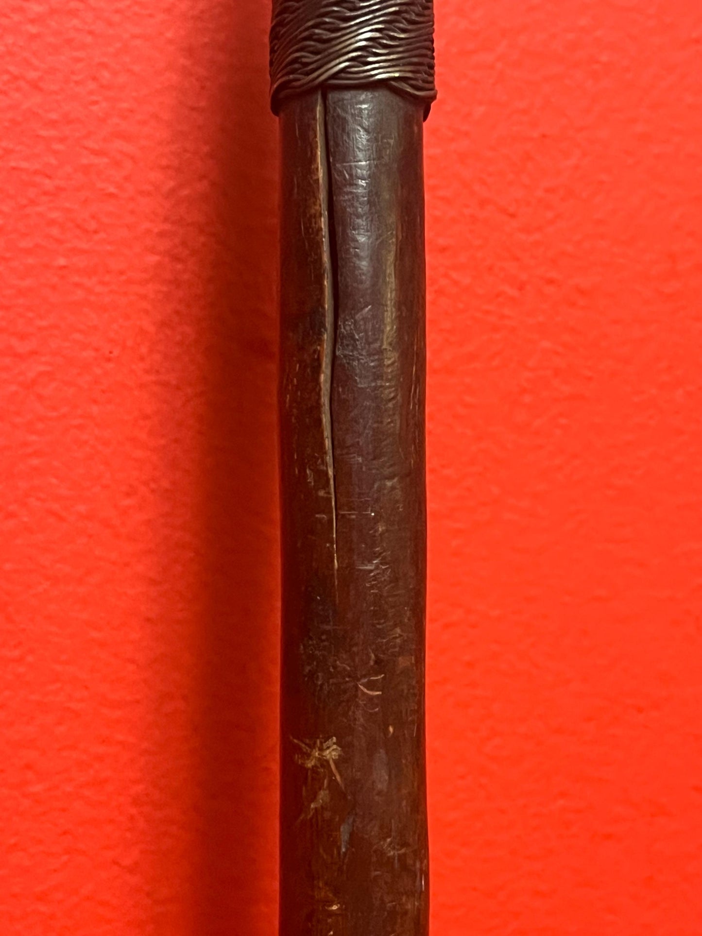 Lovely 19 century 4 foot African tribal spear and amazing patina  great gift or collection  real deal