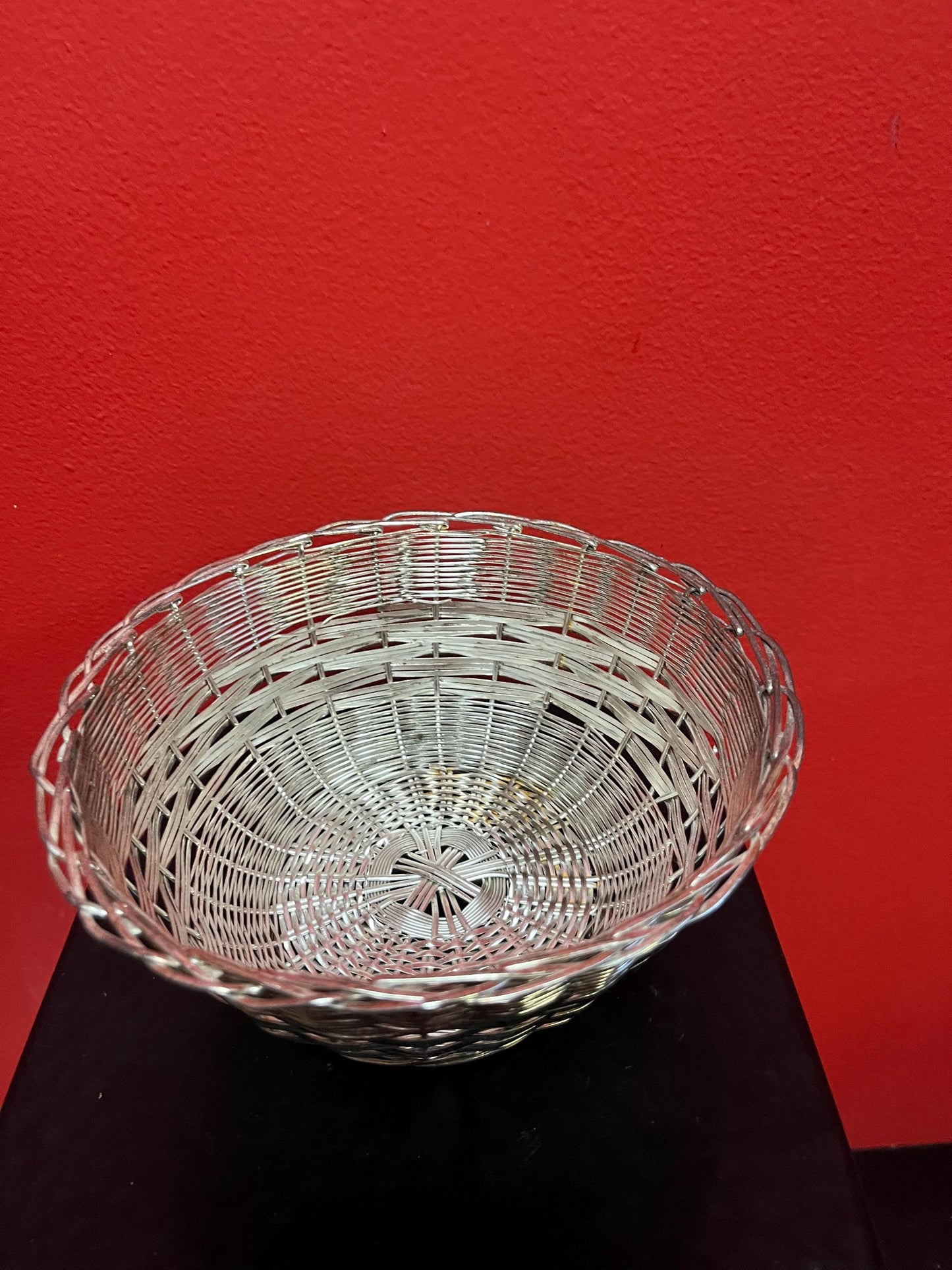 Beautiful 7 x 3 tall English silver plated basket  wonderful gift