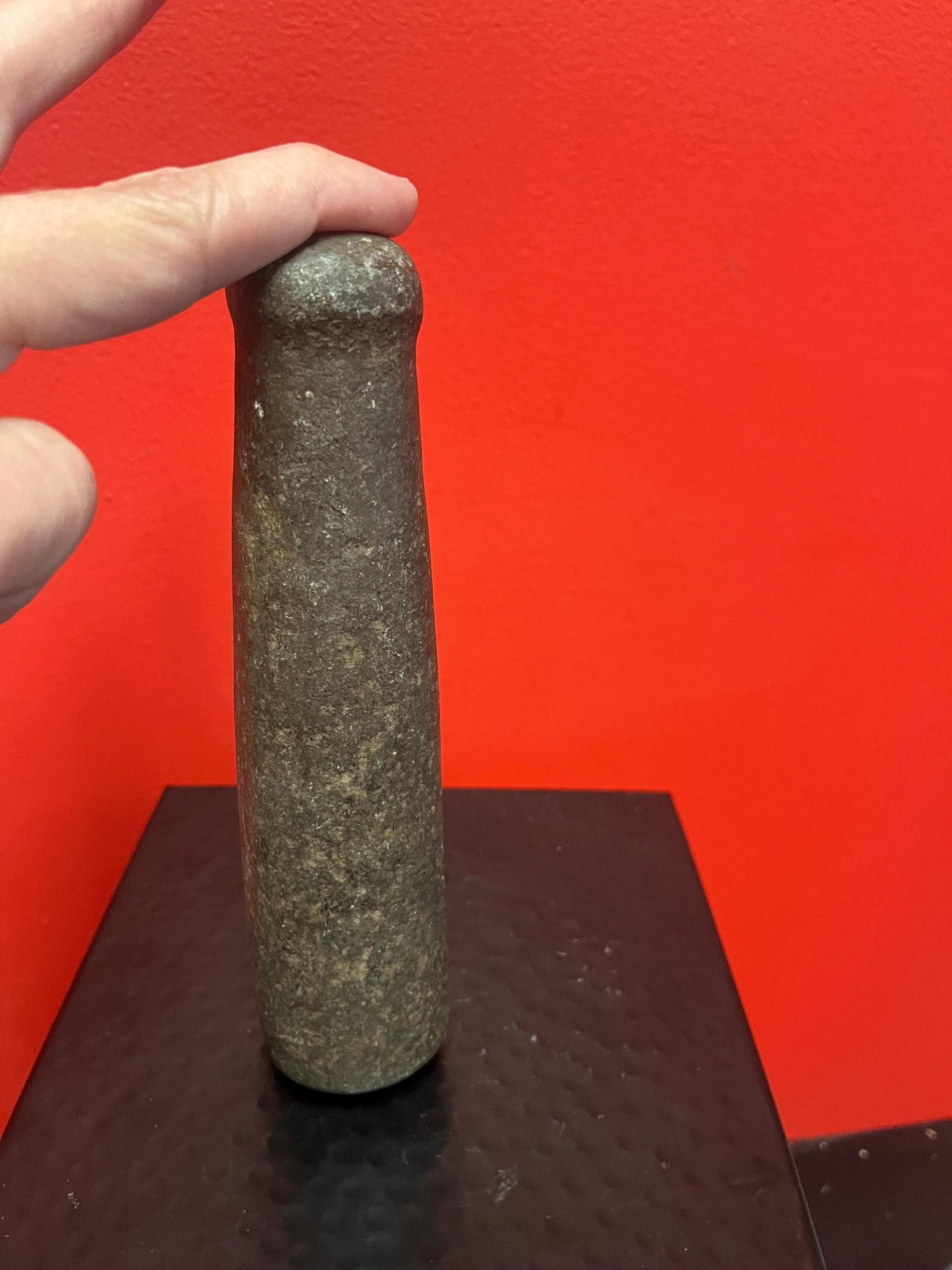 Rare 8 inch long indigenous first nations, Pacific Northwest Coast old old stone plummet tool  cool history and patina - from collection