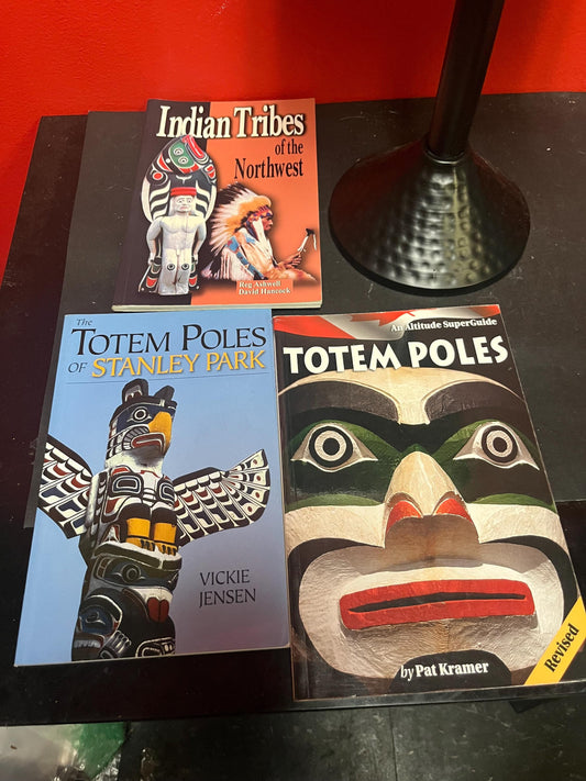 Three lovely Canadian books on totem poles  and tribes   all good condition and perfect gifts  great price for the group