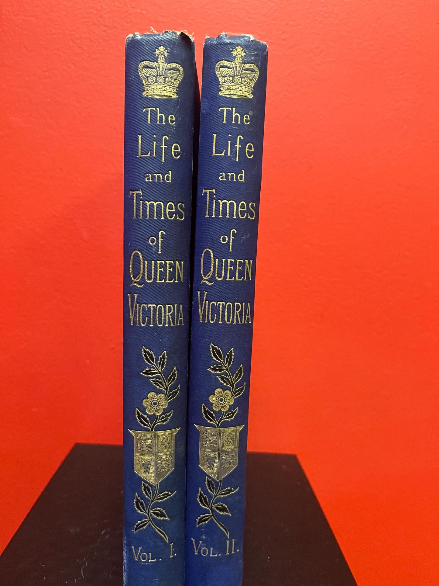 Amazing volume one and two the life and times of Queen Victoria in good antique condition with beautiful pictures  lovely gift wow