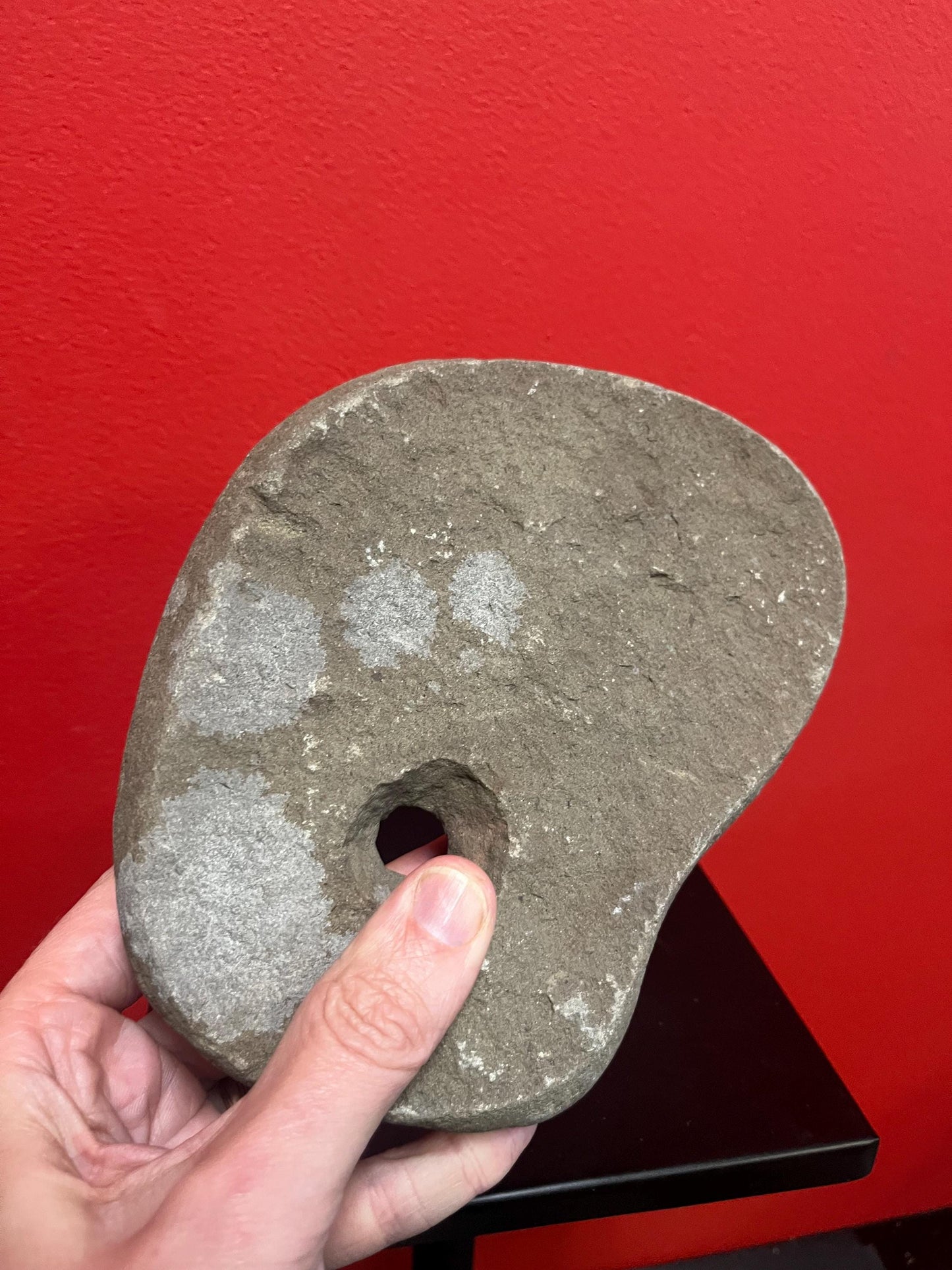 Stunning antique indigenous first nations Haida stone tool plummet  amazing patina and history  from important collection