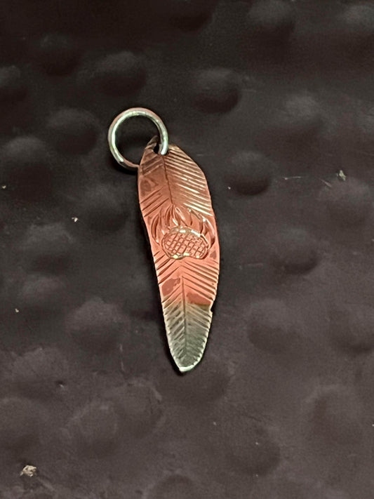 Beautiful indigenous first Nations Pacific Northwest Coast Sterling 1 inch pendant  - perfect gift