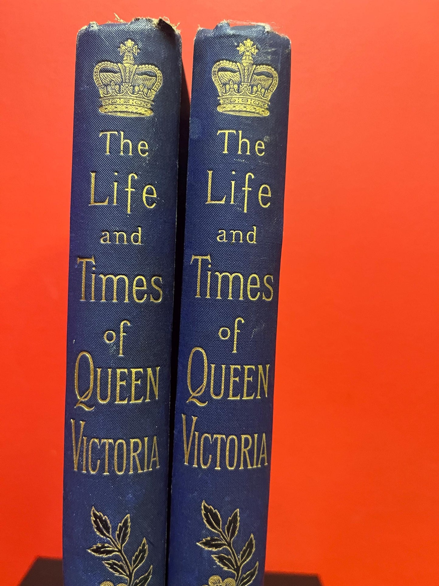 Amazing volume one and two the life and times of Queen Victoria in good antique condition with beautiful pictures  lovely gift wow