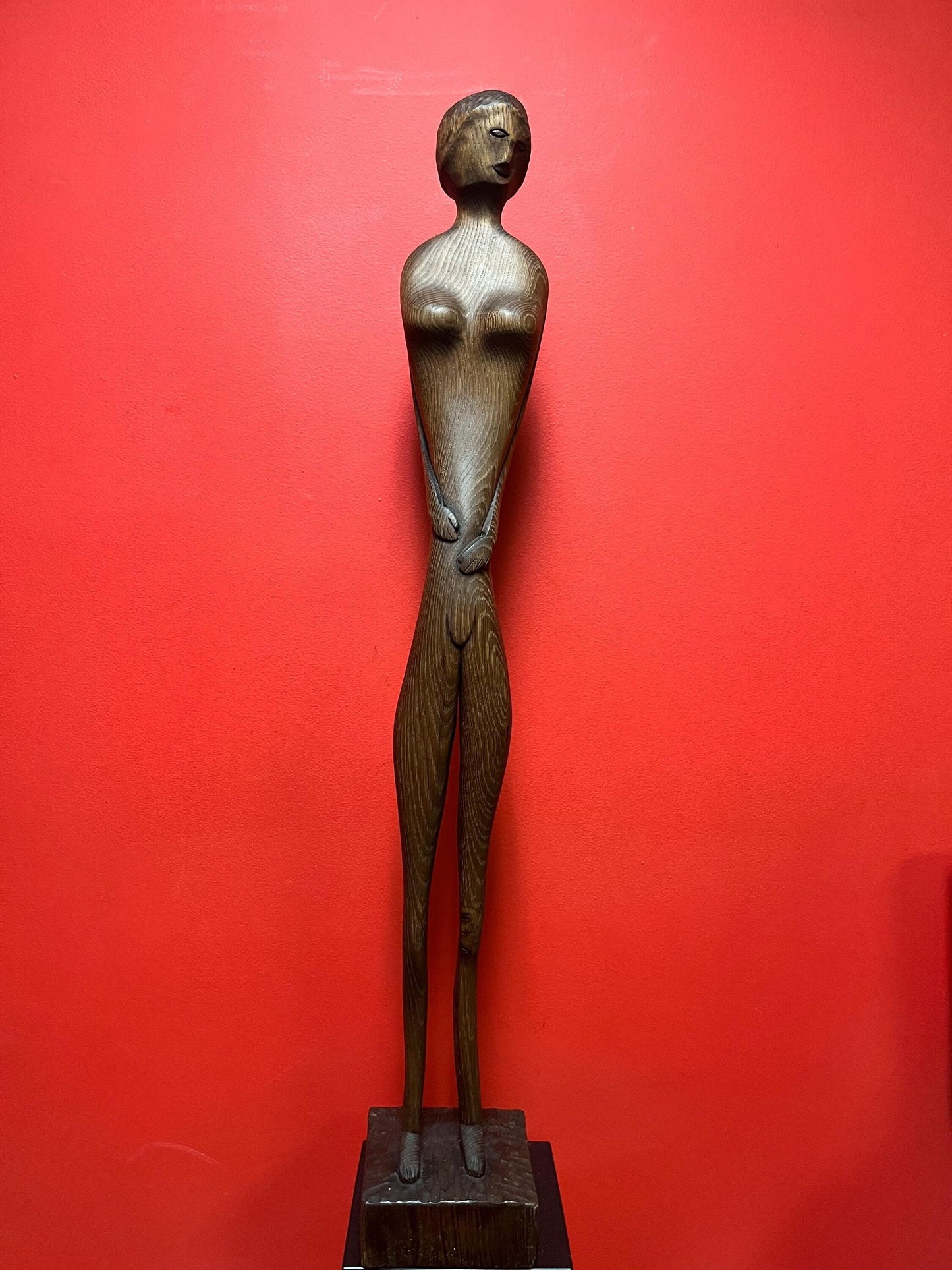 Absolutely stunning 40 inch tall, mid-century modern danish signed statue of a nude lady  highest quality and design wow