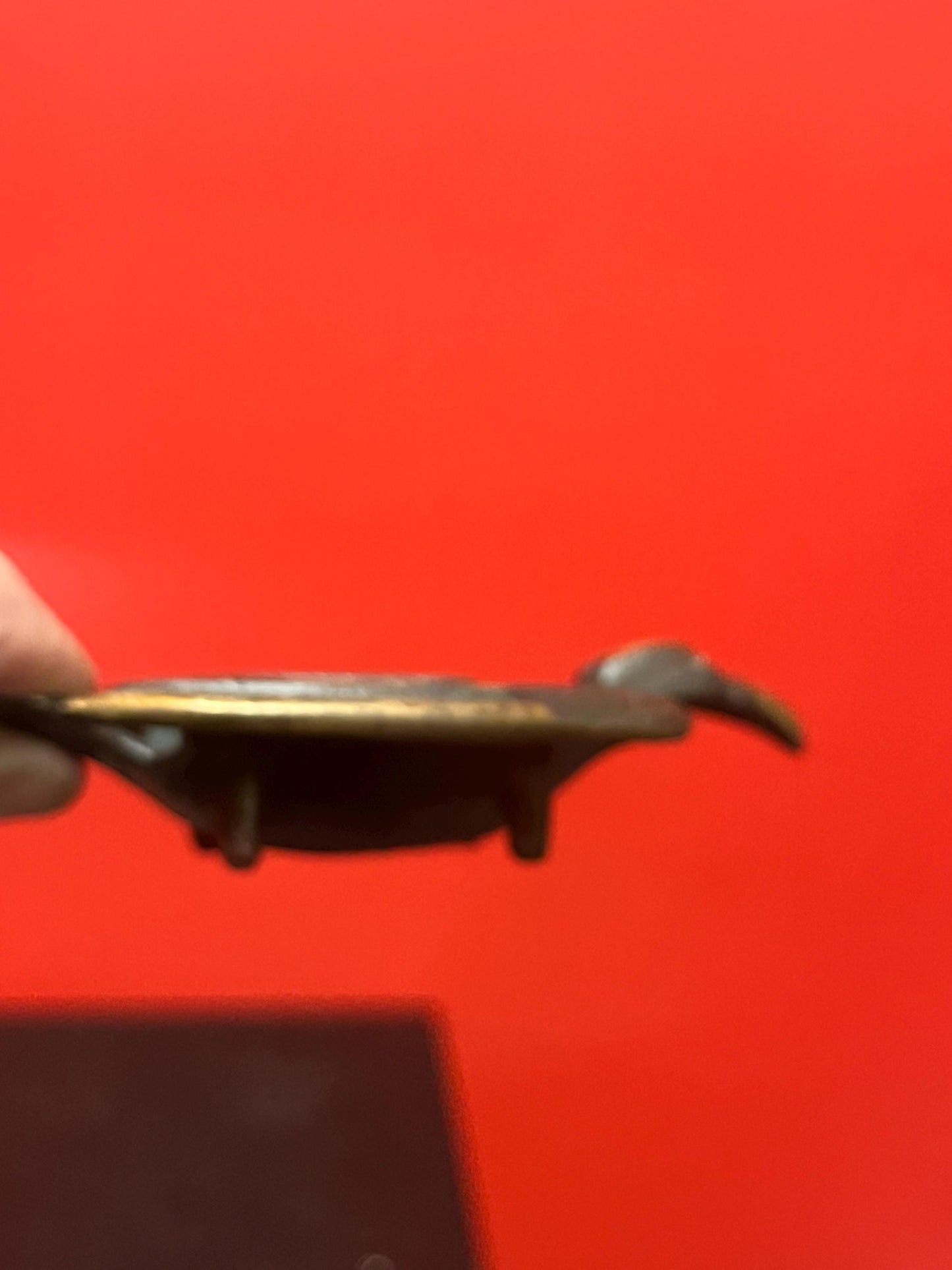 Very cool Israeli bronze bird dish  4.25 inches long  vintage  great gift  good value