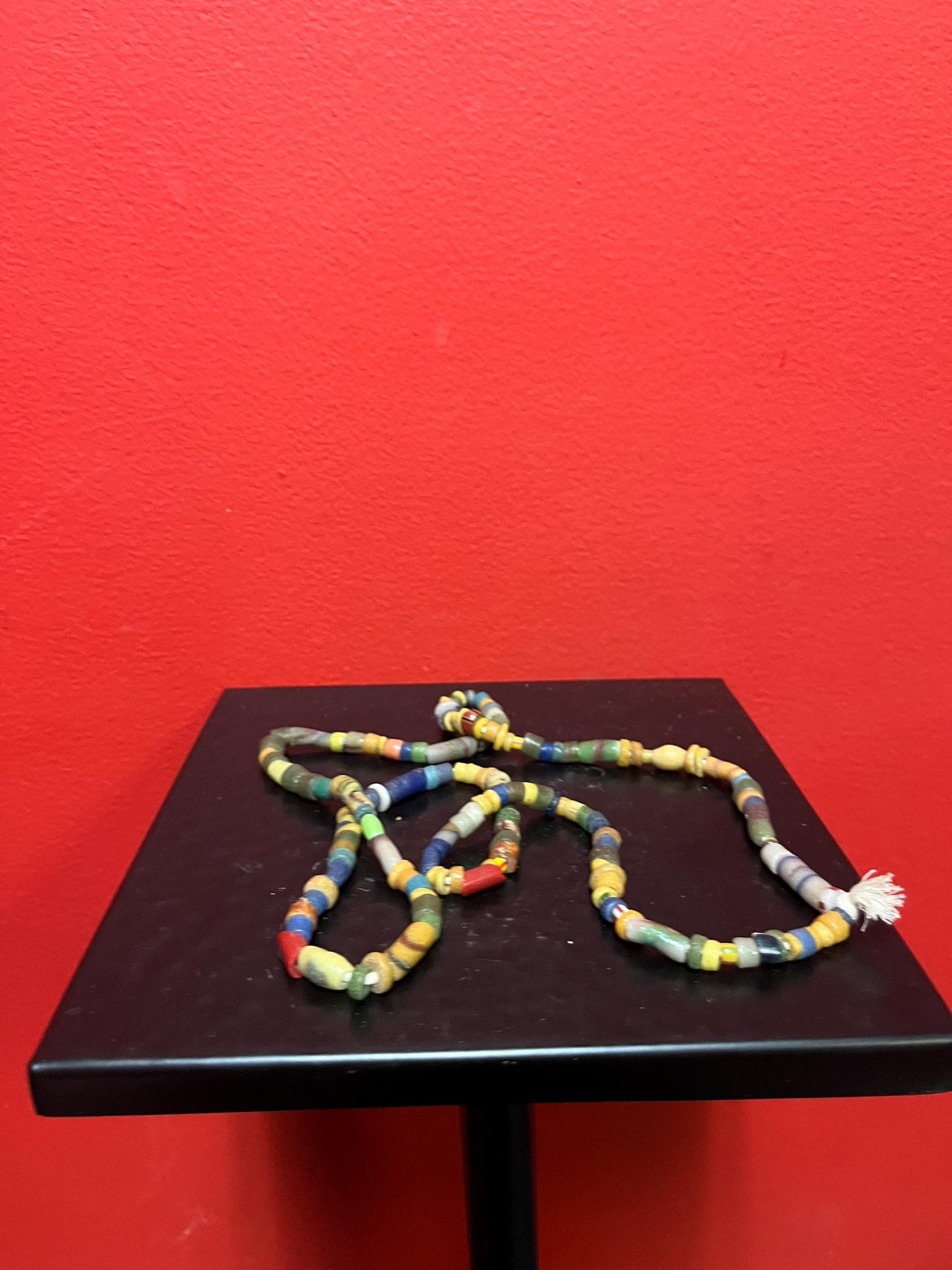 Beautiful rare approximately 30 inch long North American indigenous trade bead necklace  wonderful quality and style