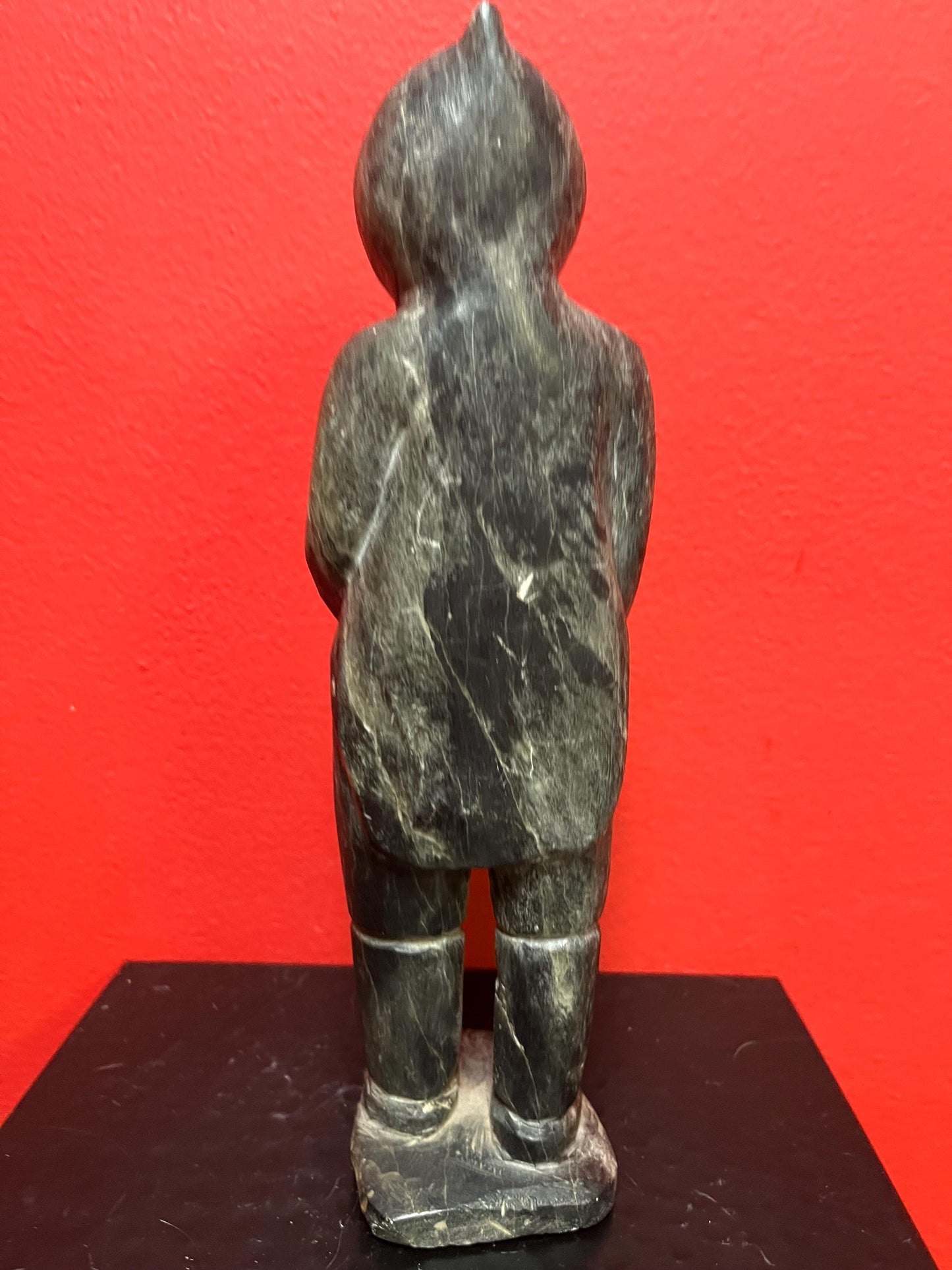 Rare stunning 9 inch tall antique indigenous  Inuit Eskimo statue  perfect condition  wow