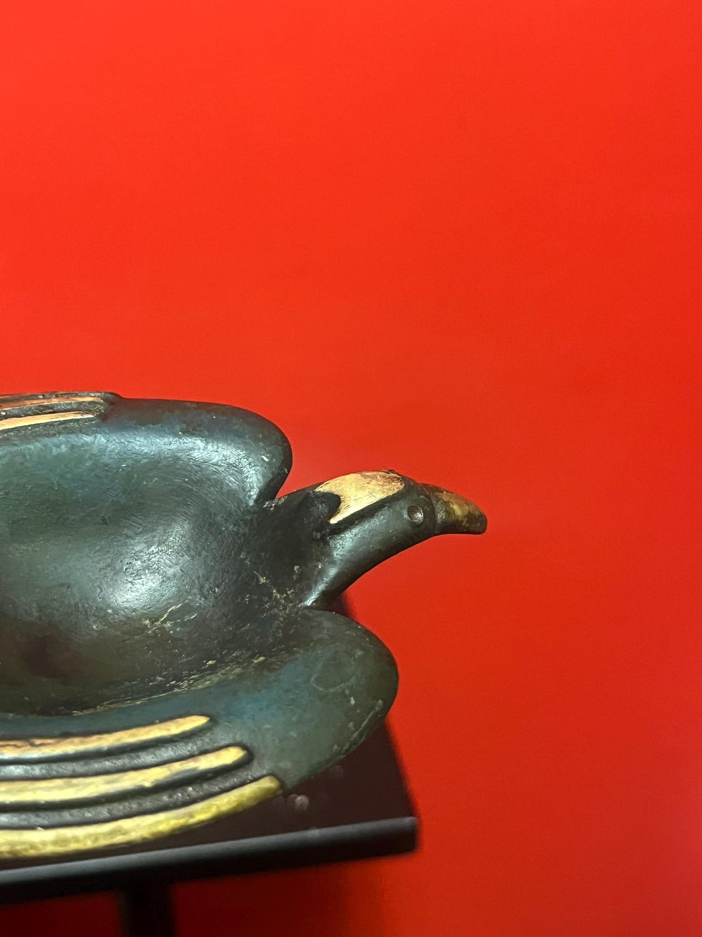 Very cool Israeli bronze bird dish  4.25 inches long  vintage  great gift  good value