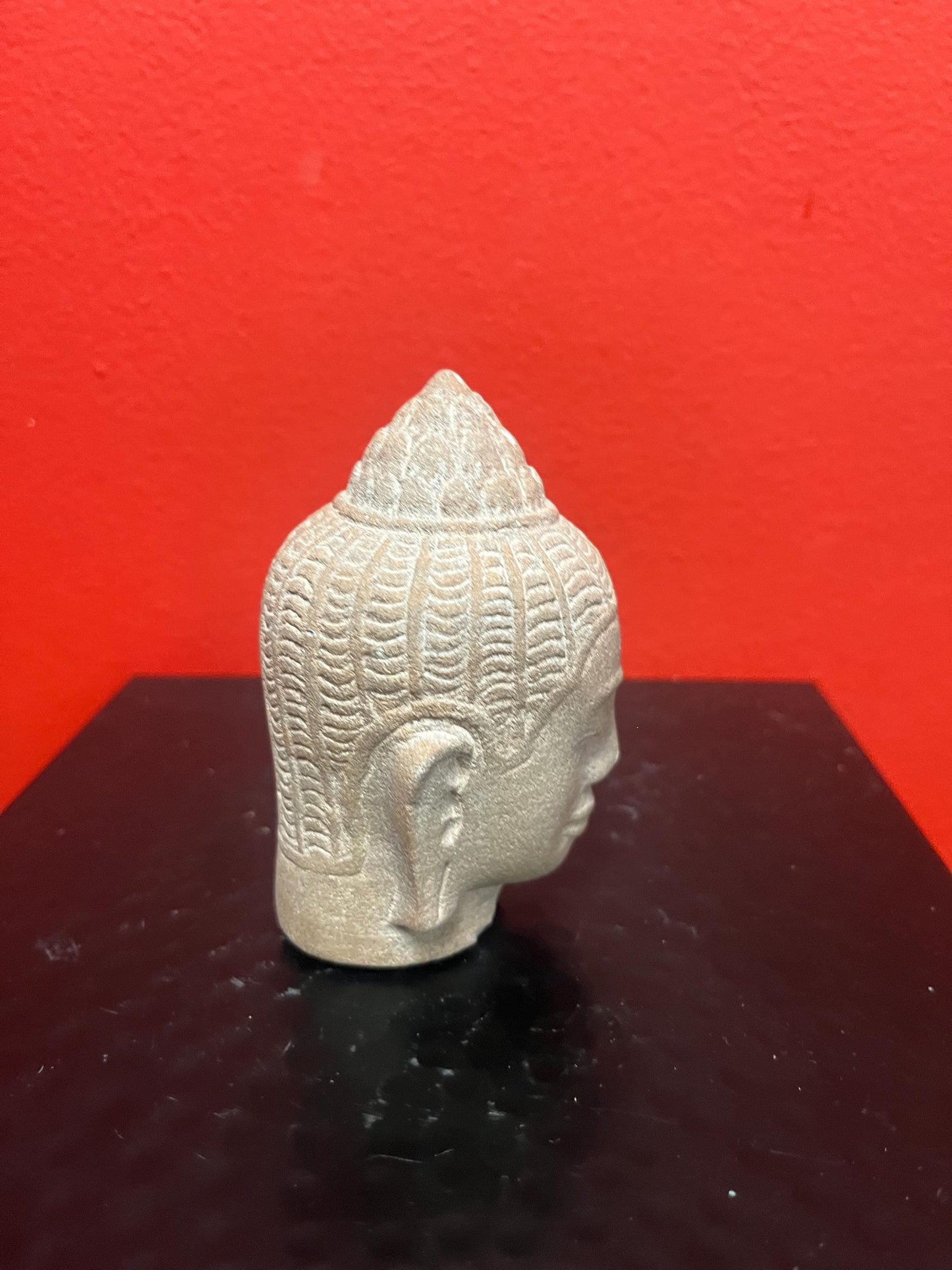 Beautiful 4 inch tall Asian Stone Head with couple chips