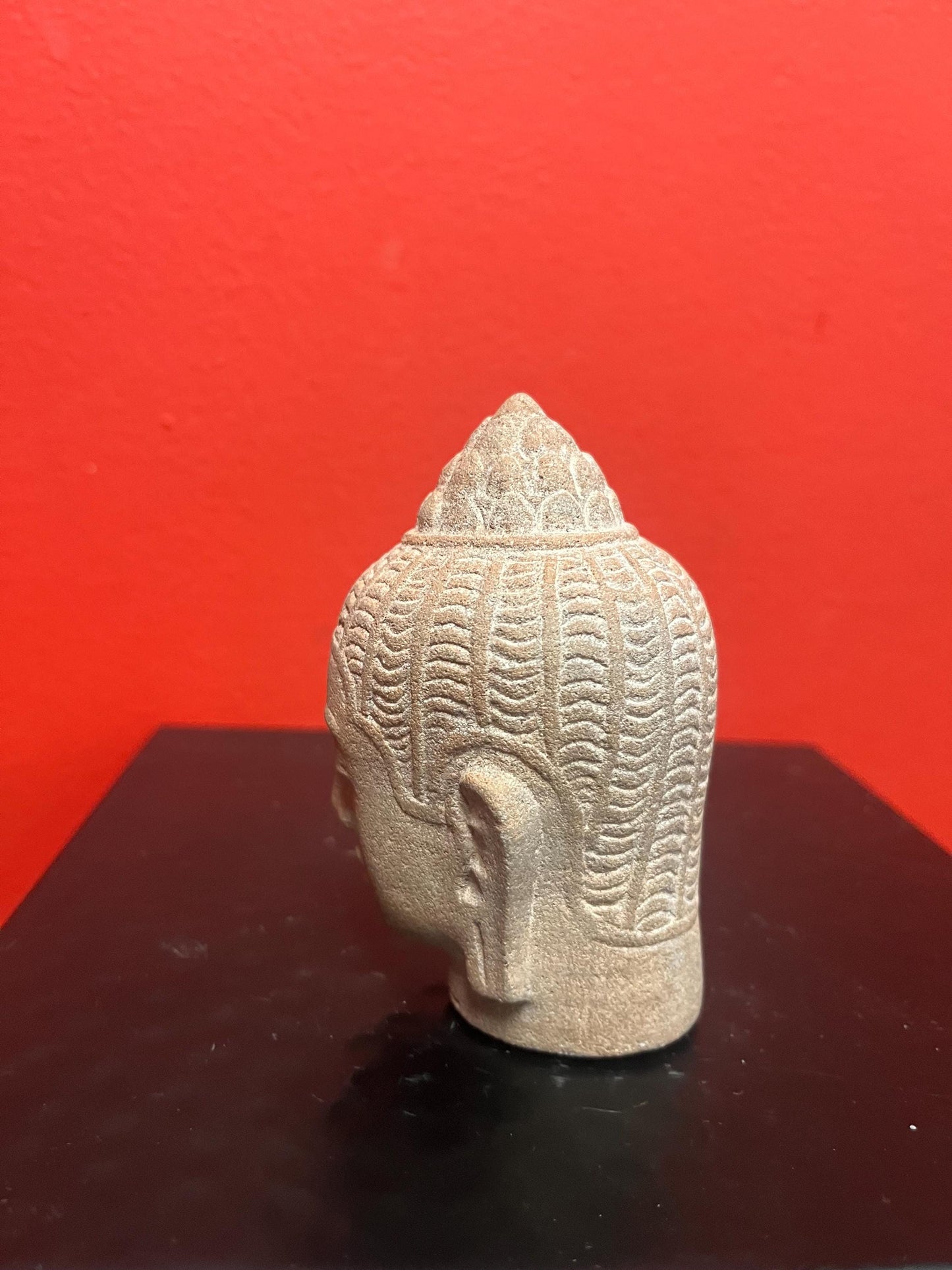 Beautiful 4 inch tall Asian Stone Head with couple chips