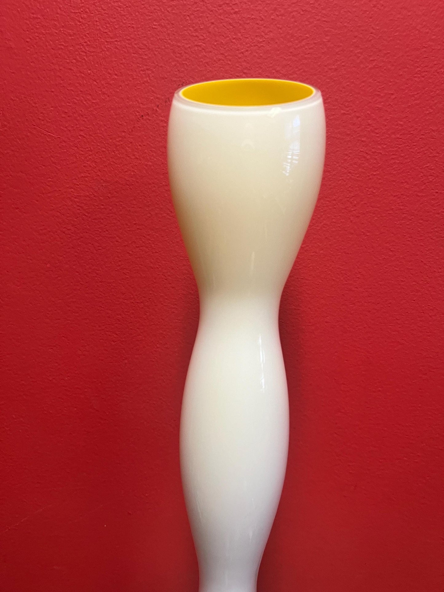 15 inch 1990s Czech Rony plesl egg yolk vase in great condition  super modern cool