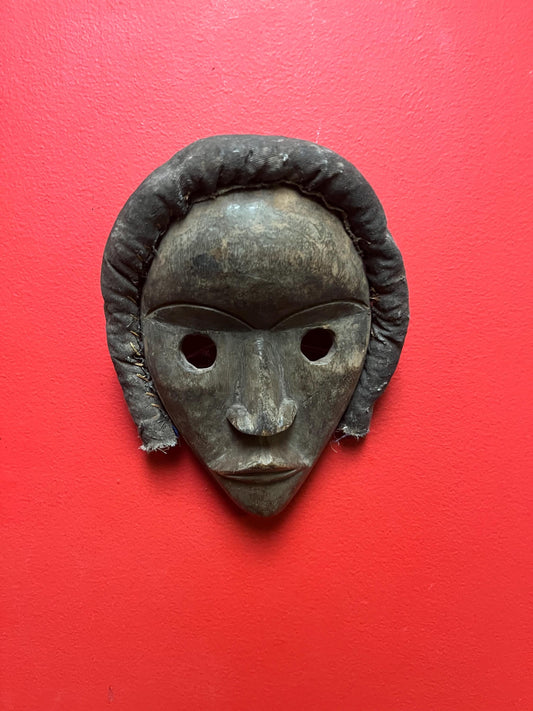 Ancient African tribal Dan mask  9 x 6“ wide  wonderful patina and fabulous imagery  real deal tribal  wow