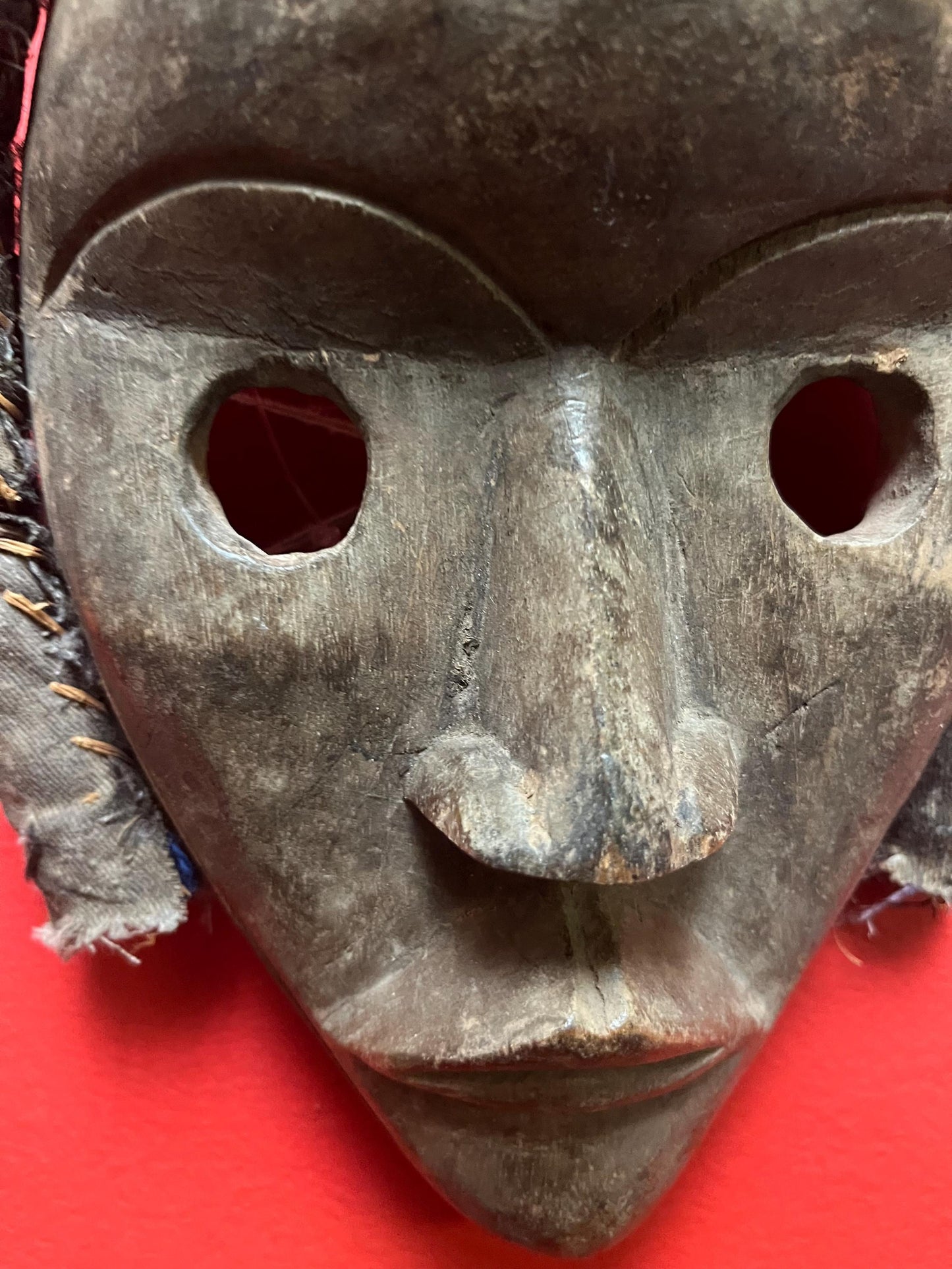 Ancient African tribal Dan mask  9 x 6“ wide  wonderful patina and fabulous imagery  real deal tribal  wow