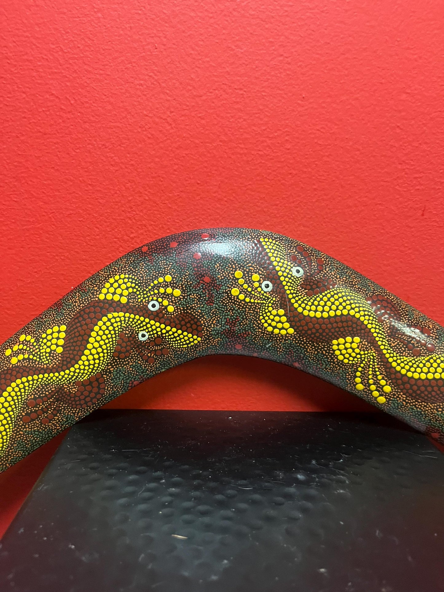 Lovely 17 x 3“ high signed Australian boomerang  well decorated and great value