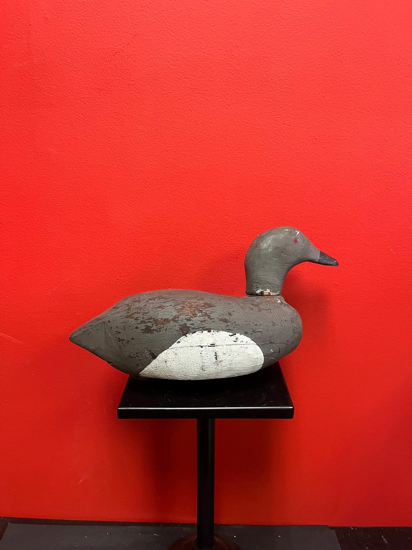 Lovely antique Canadian 14 inch long wooden painted duck decoy  great condition for age