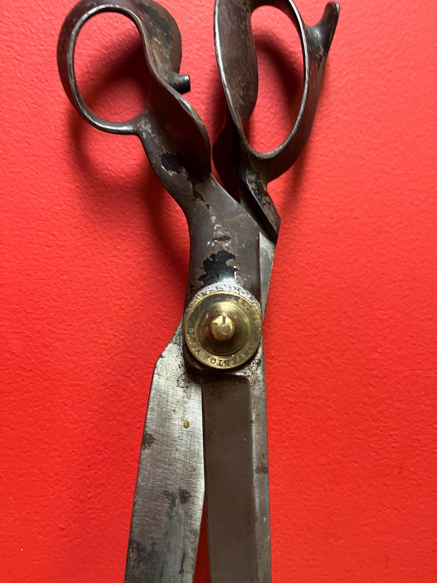 14 inch long American cast-iron shears  sharp and cool