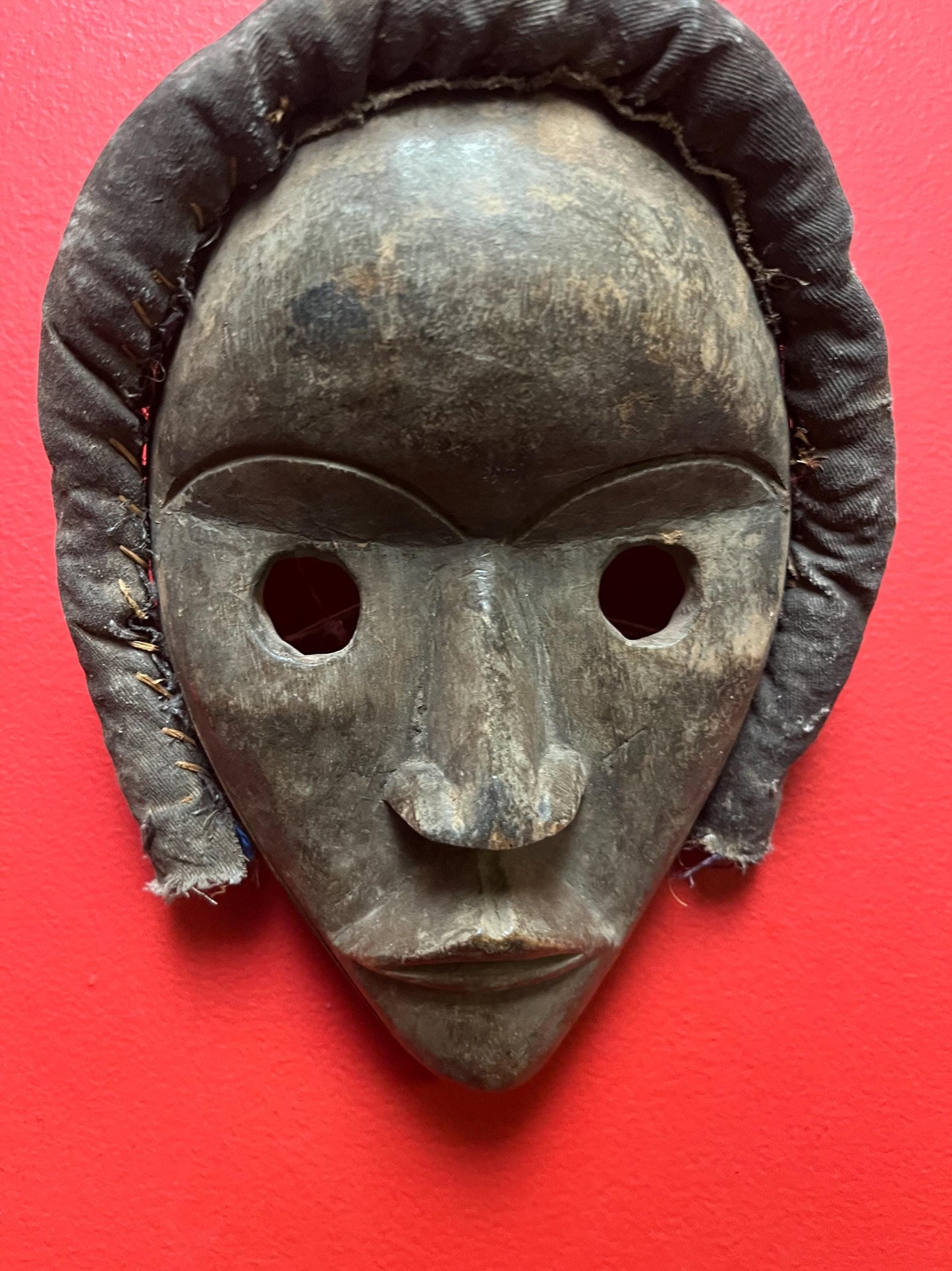 Ancient African tribal Dan mask  9 x 6“ wide  wonderful patina and fabulous imagery  real deal tribal  wow